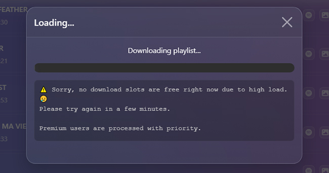 spotisaver loading failed