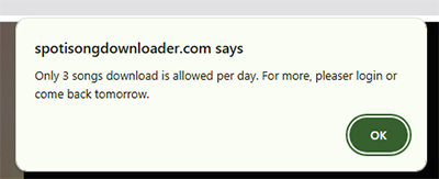 spotisongdownloader download limits