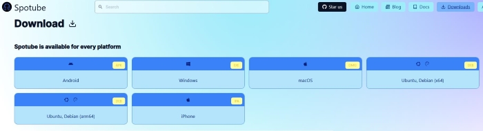 spotube downloads page