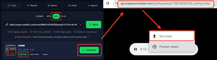 spotyloader download spotify m4a