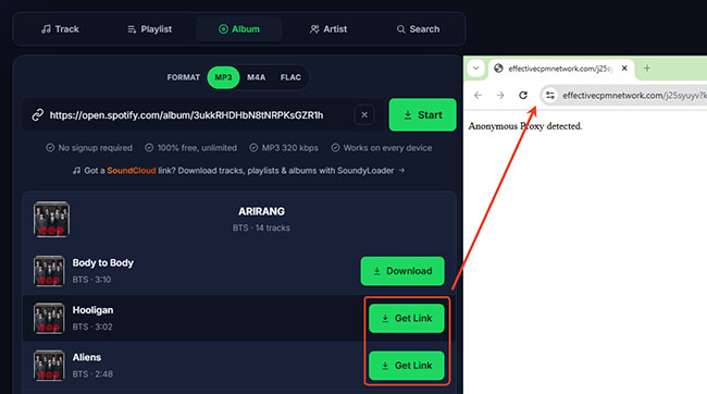 spotyloader pop ups