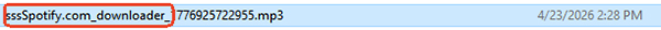 sssspotify download filename