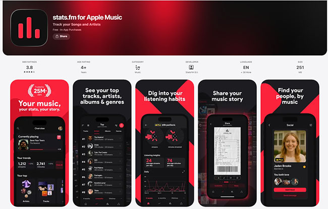 stats fm for apple music