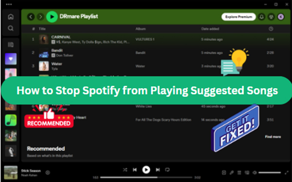 fix spotify playing songs not on my playlist