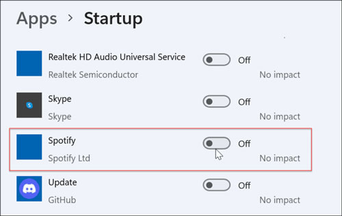 stop spotify on startup windows