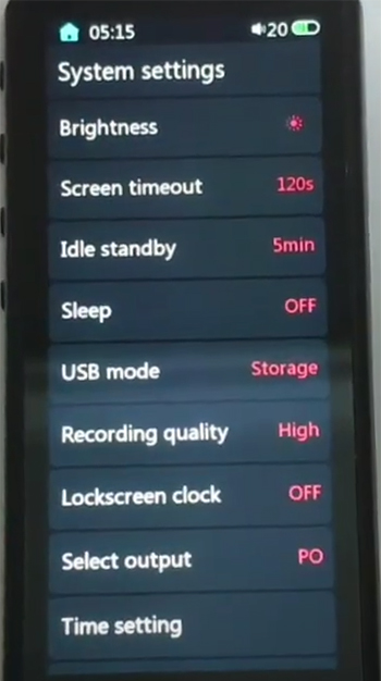 work mode to storage mode on fiio