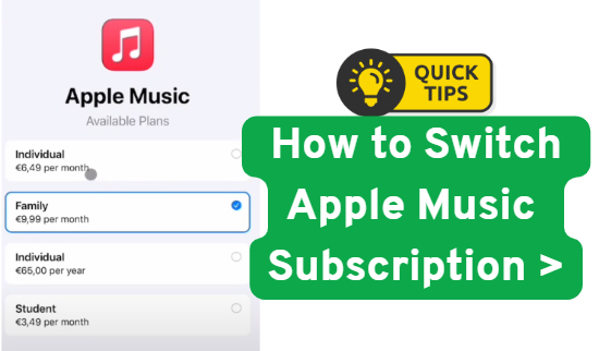 switch apple music subscription