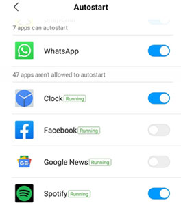 switch autostart button android