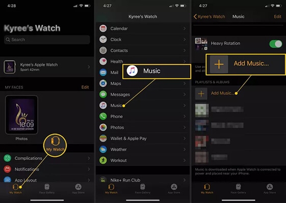 sync music to apple watch