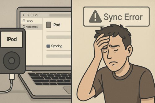 sync error while sync audible to itunes for ipod