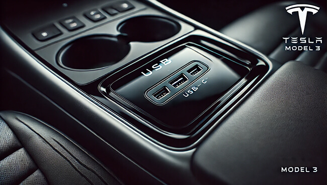 tesla usb port