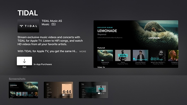 apple tv tidal app