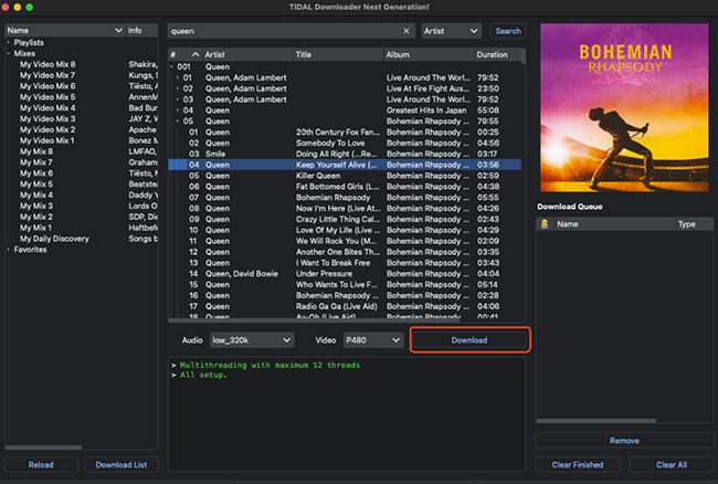 download tidal music via tidal gui