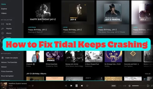 tidal keeps crashing