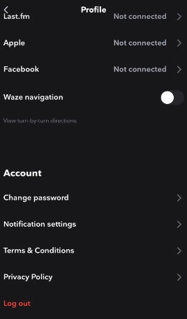 log out of tidal account