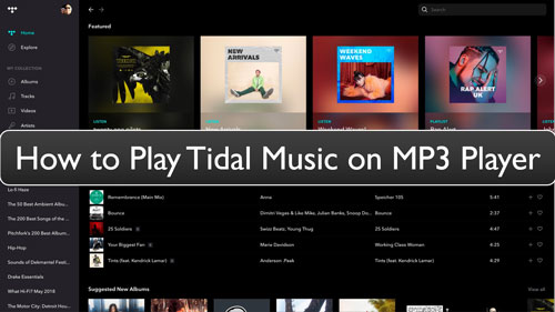 tidal on mp3 player