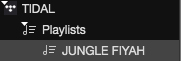 access tidal playlist on serato
