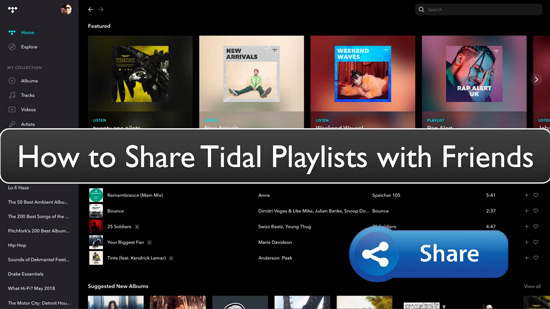 tidal share playlist