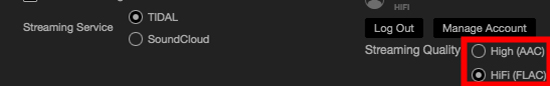 customize tidal streaming quality in serato