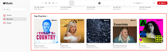 top playlists on apple music
