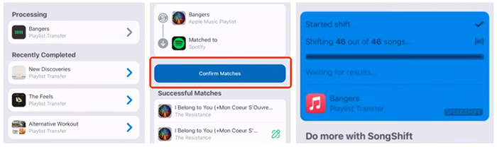 transfer apple music to spotify free via songshift