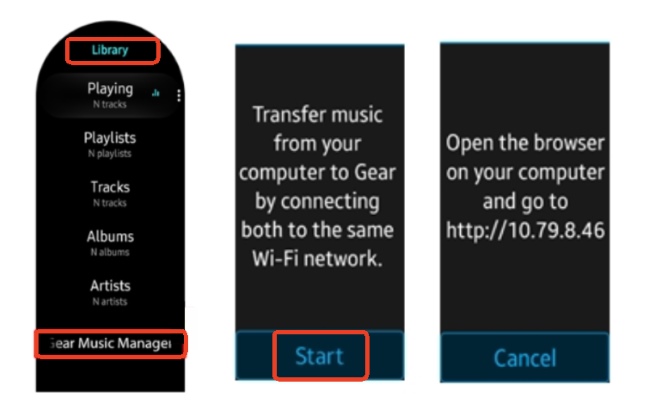 transfer audible to gear s3 via music manager
