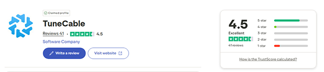 tunecable review trustpilot