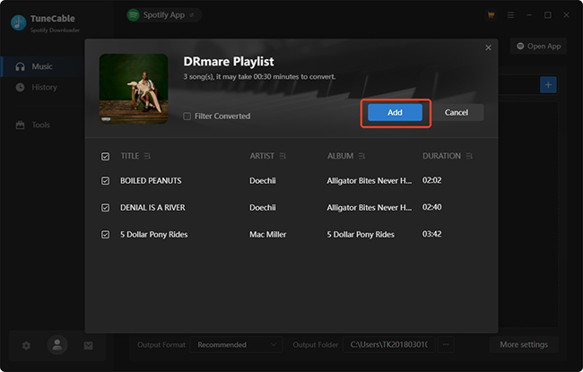 add spotify music to tunecable spotify downloader
