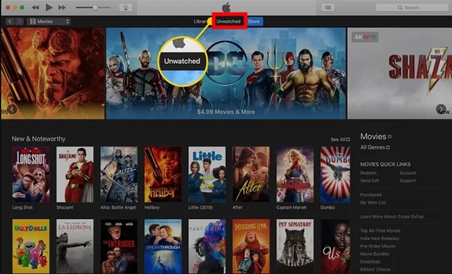 watch purchased itunes movies offline