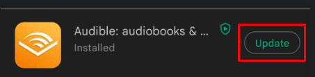 update audible android