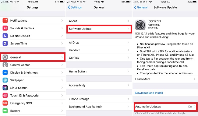 update your ios system