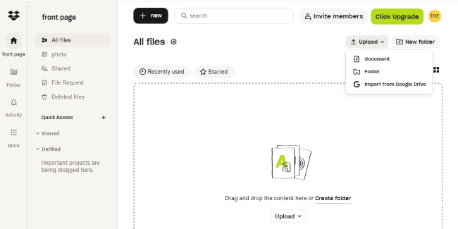 upload apple music to dropbox