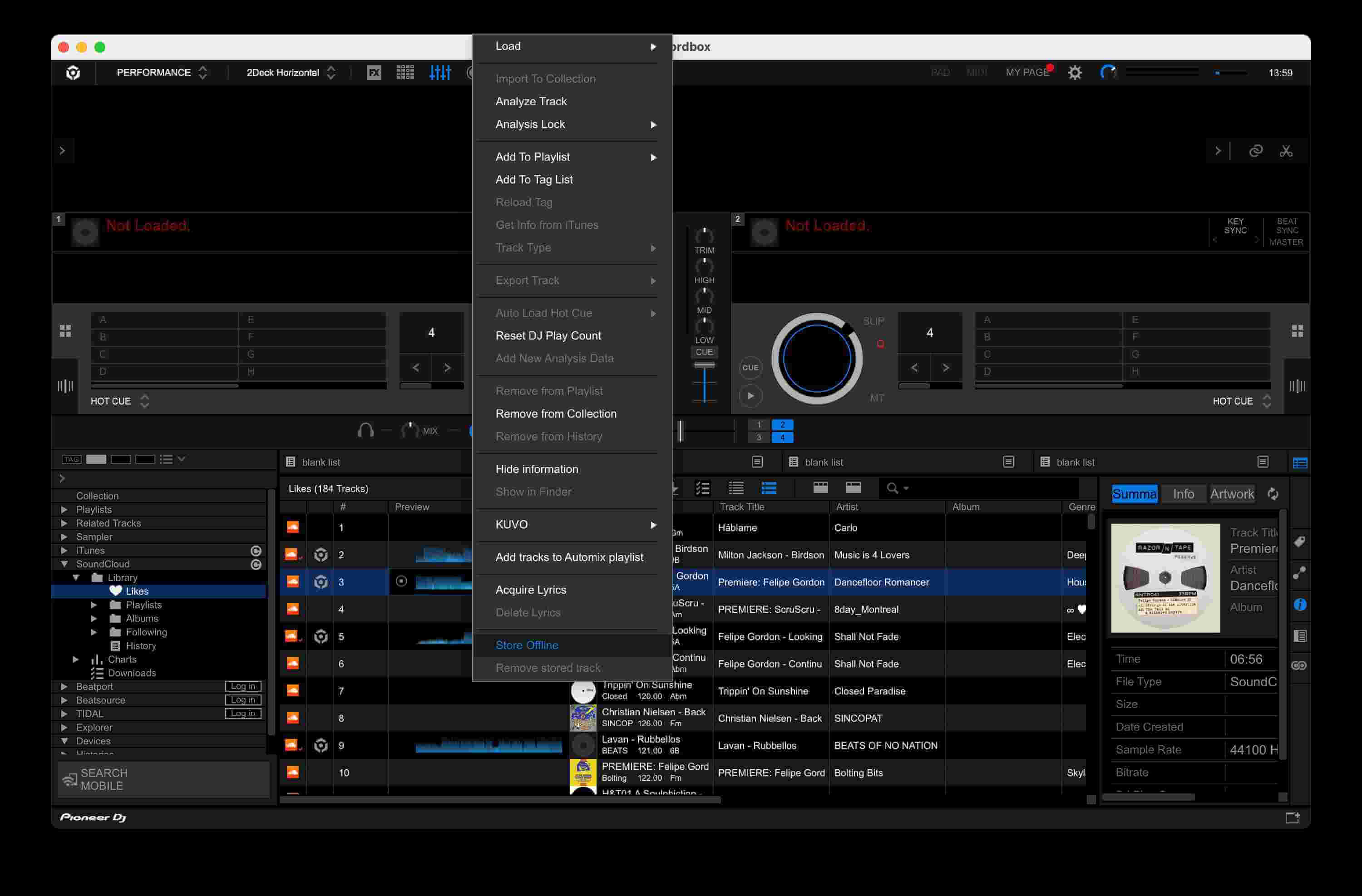 use soundcloud in rekordbox offline