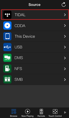 use tidal with oppo media control app
