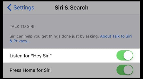 verify siri is on