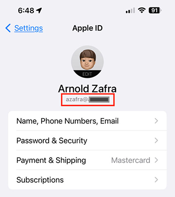 view apple account to fix apple music replay not updating