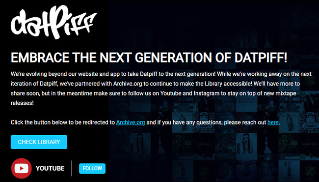 what happen to datpiff app