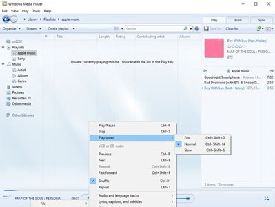 change spotify music playback speed via wmp