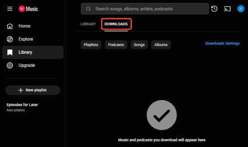 youtube music downloads location on computer