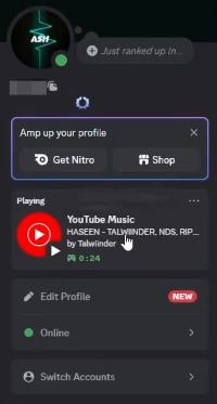 youtube music on discord via extension