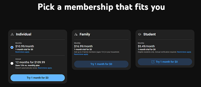 youtube music premium free trial