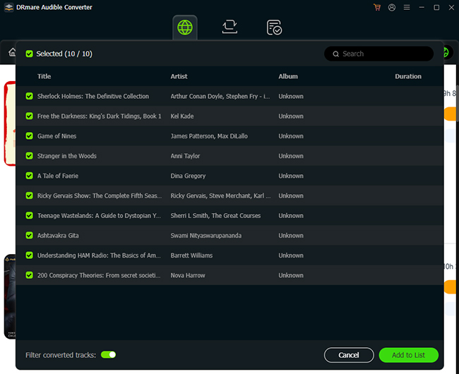 import audiobook files