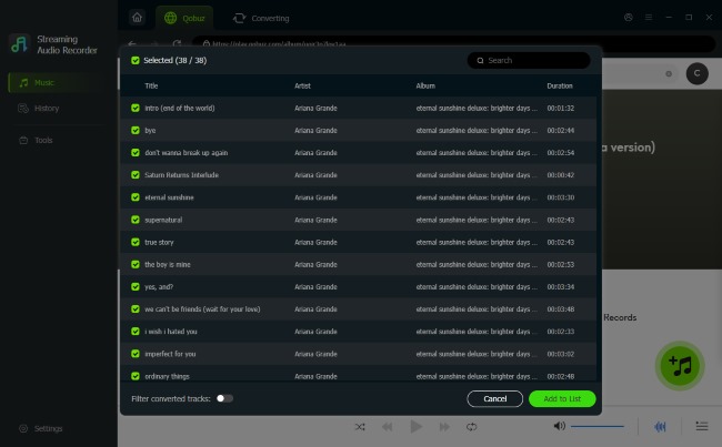 add qobuz playlists