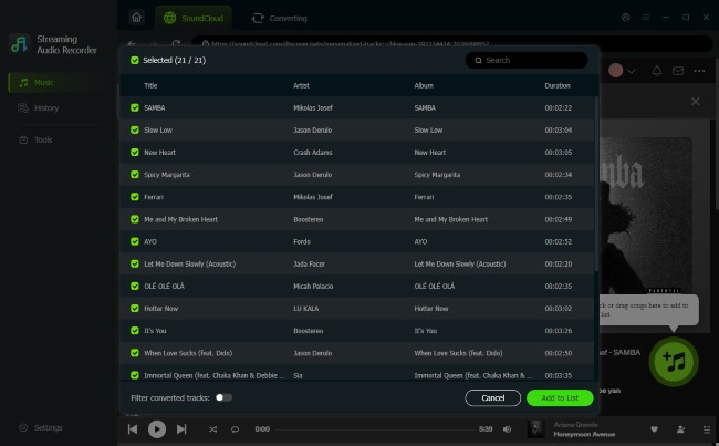 add soundcloud playlists