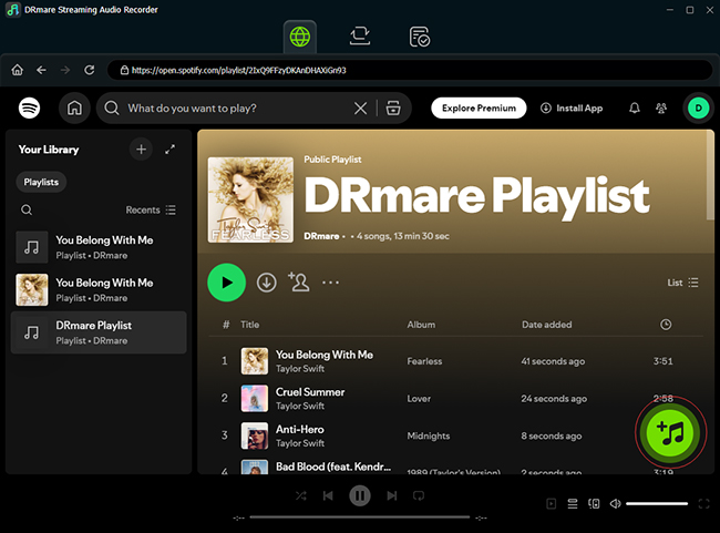 add spotify album to download