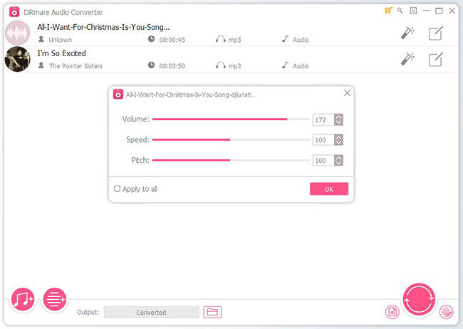 adjust apple music volume