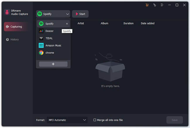 choose tidal as audio source