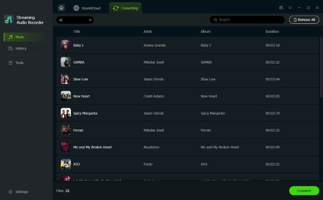 convert soundcloud playlists