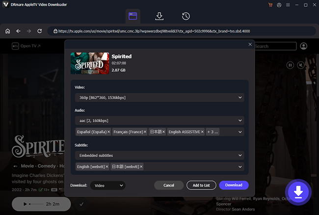 add and customize apple tv movies