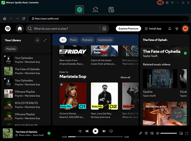 drmare spotify music library backup restore icon